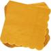 100 Pack Mustard Yellow Scalloped Cocktail Napkins 5 x 5 Folded, 3 Ply