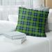 Seattle Football Luxury Plaid Accent Pillow-Poly Twill