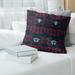 Houston Football Baroque Pattern Accent Pillow-Cotton Twill