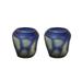 Aspen Creative Blue Glass Votive Candle Holder 3-1/2" Diameter x 3-1/2" Height, 2 Pack