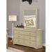 East West Furniture Louis Philippe Dresser and Mirror in Phillip (Finish Options)