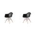 Kids Favourite Eiffel Bucket Dining Chair with Wooden Legs(set of Two)