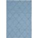 ECARPETGALLERY Braided weave Diamond Sky Blue Wool Rug - 5'0" x 8'0"