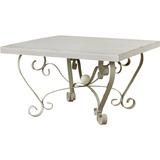 Gracewood Hollow Mouissou Square Metal and Wood Table