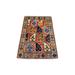 Shahbanu Rugs Rust Red Afghan Ersari With Paisley Design Organic Wool Hand Knotted Oriental Rug (2'7" x 3'10") - 2'7" x 3'10"