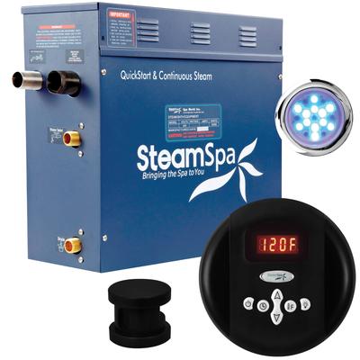 SteamSpa Indulgence 6 KW QuickStart Acu-Steam Bath Generator in Matte Black