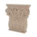 6-1/4 in. x 6-1/8 in. x 1-1/4 in. Unfinished Hand Carved American Hard Maple Acanthus Wood Onlay Capital Wood Applique