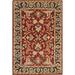Floral Peshawar Oriental Wool Area Rug Hand-knotted Foyer Carpet - 4'0" x 5'10"
