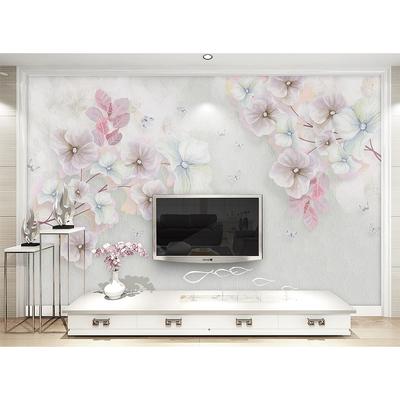 GK Wall Design Watercolor Nordic Flower Blossom Removable Wallpaper