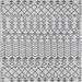 Totti Loops Gray/Dark Gray 8x10 Southwestern Rug - 8'X10' Rectangular - 8'X10' Rectangular