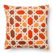Mosaic Applique Orange/ Rust 18-inch Throw Pillow or Pillow Cover