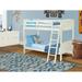 East West Furniture Albury Twin Bunk Bed in White Finish(Trundle & Drawer Options Available)