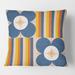 Designart 'Retro Floral Pattern XI' Mid-Century Modern Throw Pillow