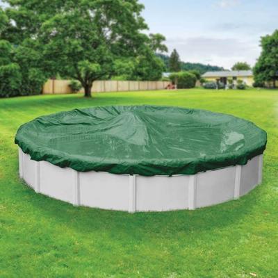Pool Mate Commercial-Grade Rip-Shield Green Winter Cover for Round Above-Ground Swimming Pools