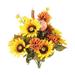 18 Stems Artificial Sunflower Mixed Flowers Bush, Gold - 20 Inch - 20 Inch