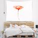 Designart 'Watercolor Large Red Poppy Flower' Flower Wall Tapestry