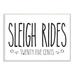 Stupell Sleigh Rides Christmas Holiday Black And White Word Design Wood Wall Art, Proudly Made in USA