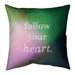 Quotes Multicolor Background Follow Your Heart Quote Pillow-Faux Linen