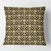 Designart 'Golden Luxury Geometrics XIV' Mid-Century Modern Throw Pillow