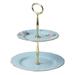 Royal Albert Polka Blue 2-tier Cake Stand