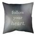 Quotes Multicolor Background Follow Your Heart Quote Pillow (Indoor/Outdoor)