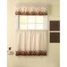 Cafe Au Lait Kitchen Curtain Tier Set - 36 in. - 3 Pc Set - 36 in. - 3 Pc Set