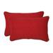 Pillow Perfect Outdoor | Indoor Splash Flame Rectangular Throw Pillow (Set of 2) 18.5 X 11.5 X 5