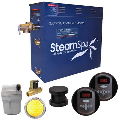 SteamSpa Royal 4.5 KW QuickStart Steam Bath Generator Package with Built-in Auto Drain in Oil Rubbed Bronze