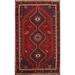 Tribal Geometric Traditional Shiraz Persian Area Rug Wool Hand-knotted - 4'4" x 6'6"