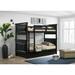 Picket House Furnishings Trent Twin over Twin Bunk Bed with Trundle in Antique Black
