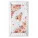 Sweet Jojo Designs Shabby Chic Floral Collection Girl Photo Op Fitted Crib Sheet - Peach, Pink and Green Watercolor Rose Flower