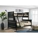Picket House Furnishings Trent Twin over Full Bunk Bed in Antique Black