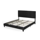 Eveleth Modern Upholstered King Bed Platform by Christopher Knight Home