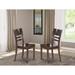 East West Furniture Dining Room Chairs - Ladder Back Kitchen Chairs, Set of 2, Cappuccino (Seat Options)