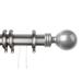 InStyleDesign Globe Finial Traverse Curtain Rod with Open Center Rings