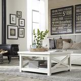 35.25"D Square Seaside Lodge Off-White Coffee Table by Homestyles