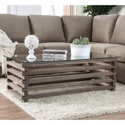 Lown Contemporary Grey 48-inch Solid Wood Coffee Table by Furniture of America