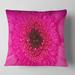 Designart 'Macro Photo of Gerbera Flower' Flowers Throw Pillowwork