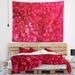 Designart 'Pink Aster Flower Petals Close up' Floral Wall Tapestry