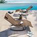 Patio Rocking Chairs Curved Rocker Chaise Lounge Chairs (Set of 2) - 57.87" L x 24.70" W x 35.43" H