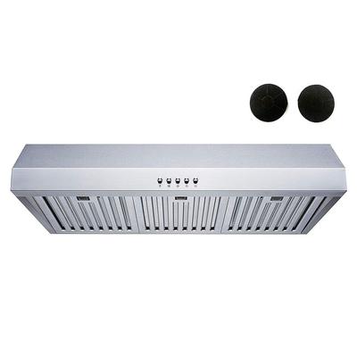Winflo 30-in 466 CFM Convertible Stainless Steel Undercabinet Range Hood with Charcoal Filters