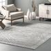 Brooklyn Rug Co Light Grey Aztec Print Area Rug