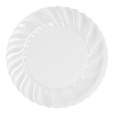 Solid Round Flaired Disposable Plastic Plate Packs - Party Supplies