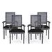 Maria Wood and Cane Upholstered Dining Chair by Christopher Knight Home - 23.75" L x 23.75" W x 39.75" H