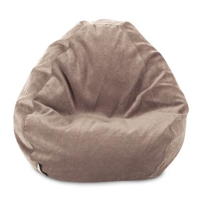 Majestic Home Goods Villa Velvet Collection Bean Bag Chair Small/Large