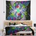 Designart 'Multi Color Fractal Stained Glass' Abstract Wall Tapestry