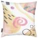Oliver Gal 'Sensationalist' Abstract Decorative Throw Pillow Watercolor - Yellow, Pink