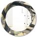 Designart 'Minimalistic Roller IV' Printed Mid-Century Oval or Round Wall Mirror - Black