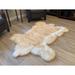 Highland Select Bear Shape Natural Long Wool Sheepskin Shag Rug