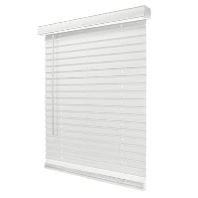 Chicology Basic White Cordless Faux Wood Blinds